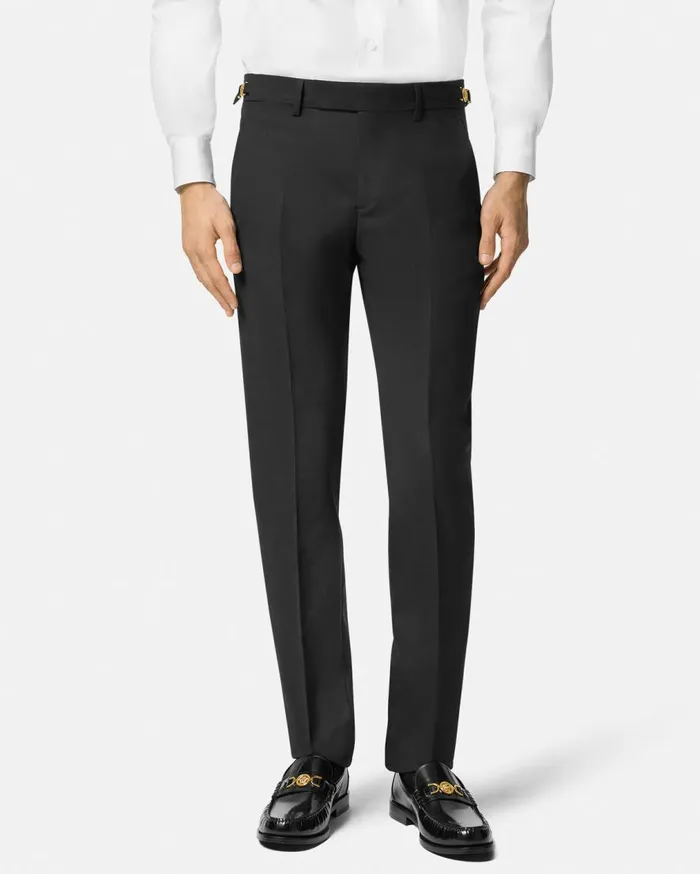 Versace Blazers and Suits Wool Formal Pants Black 8211 Men Versace Blazers and Suits Wool Formal Pants Black 8211 Men