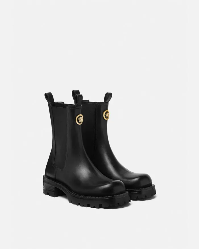 Versace Boots Alia Chelsea Boots 35 Mm Blackgold 8211 Women Versace Boots Alia Chelsea Boots 35 Mm Blackgold 8211 Women