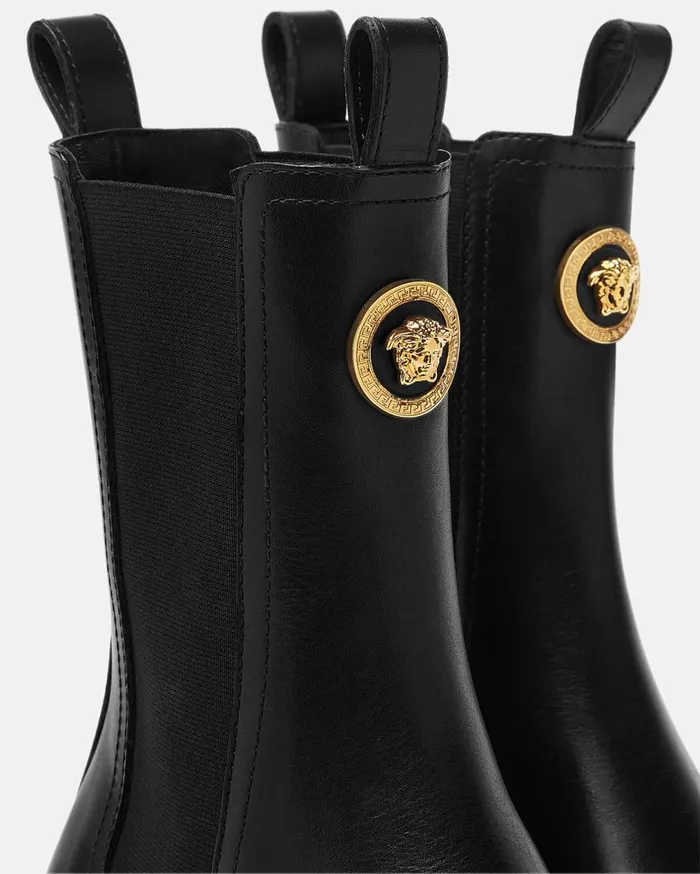Versace Boots Alia Chelsea Boots 35 Mm Blackgold 8211 Women Versace Boots Alia Chelsea Boots 35 Mm Blackgold 8211 Women