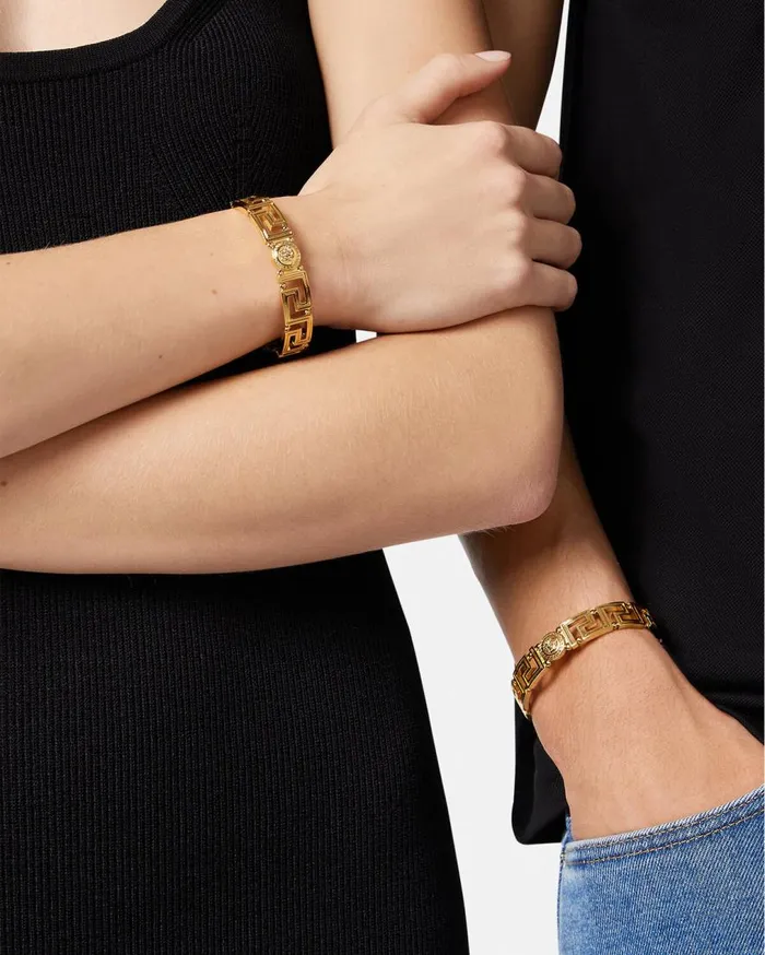 Versace Bracelets Medusa Greca Cuff Bracelet Light Gold 8211 WomenMen Versace Bracelets Medusa Greca Cuff Bracelet Light Gold 8211 WomenMen