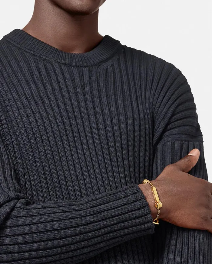 Versace Bracelets Medusa Greca Logo Bracelet Light Gold 8211 Men Versace Bracelets Medusa Greca Logo Bracelet Light Gold 8211 Men