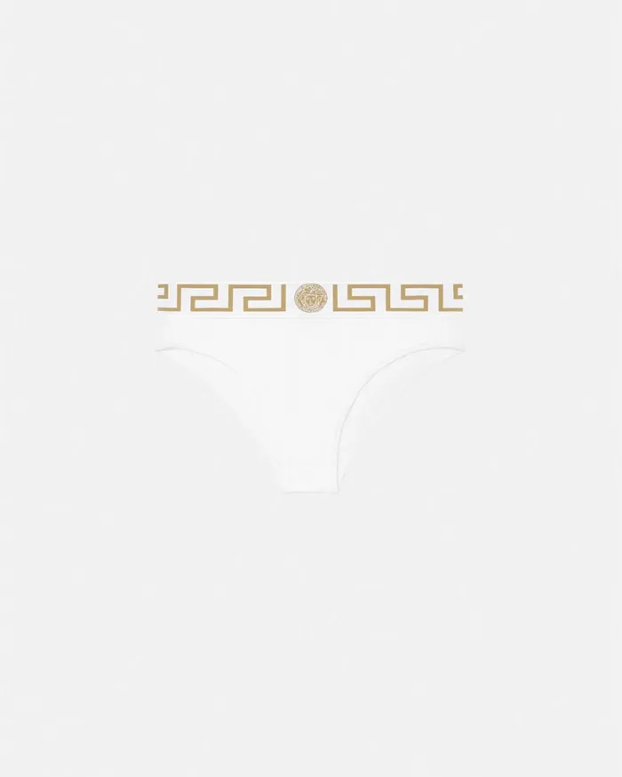 Versace Bras and Briefs Greca Border Briefs White 8211 Women