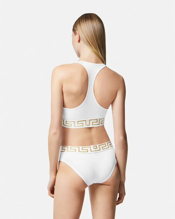 Versace Bras and Briefs Greca Border Briefs White 8211 Women Versace Bras and Briefs Greca Border Briefs White 8211 Women