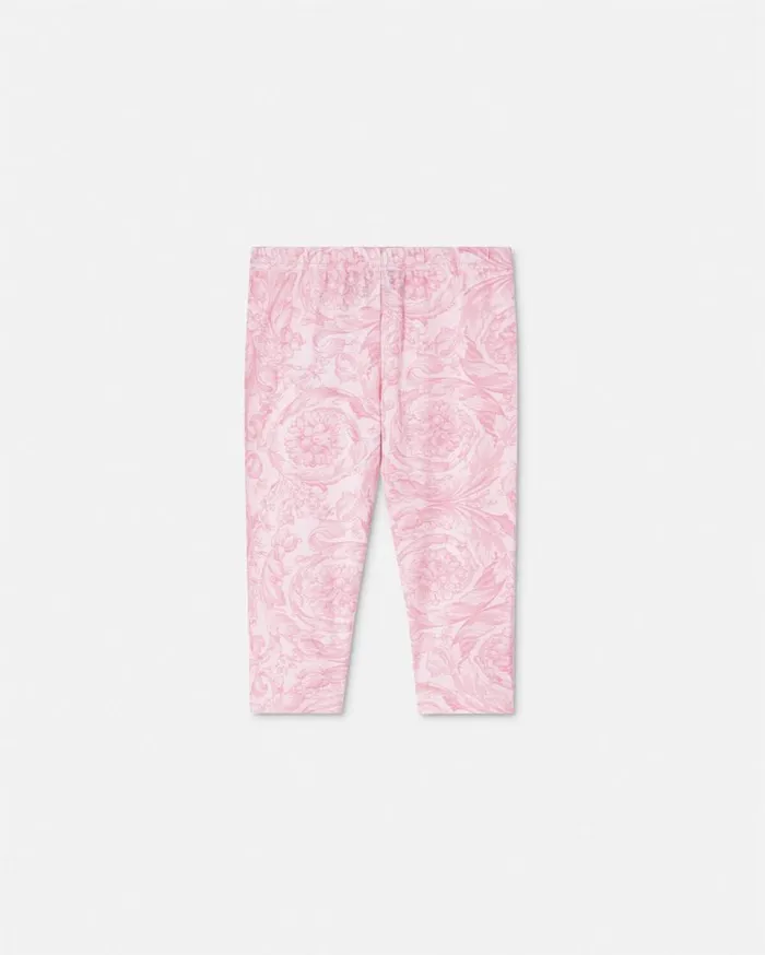 Versace Clothing Barocco Baby Leggings Pinkprint 8211 Children