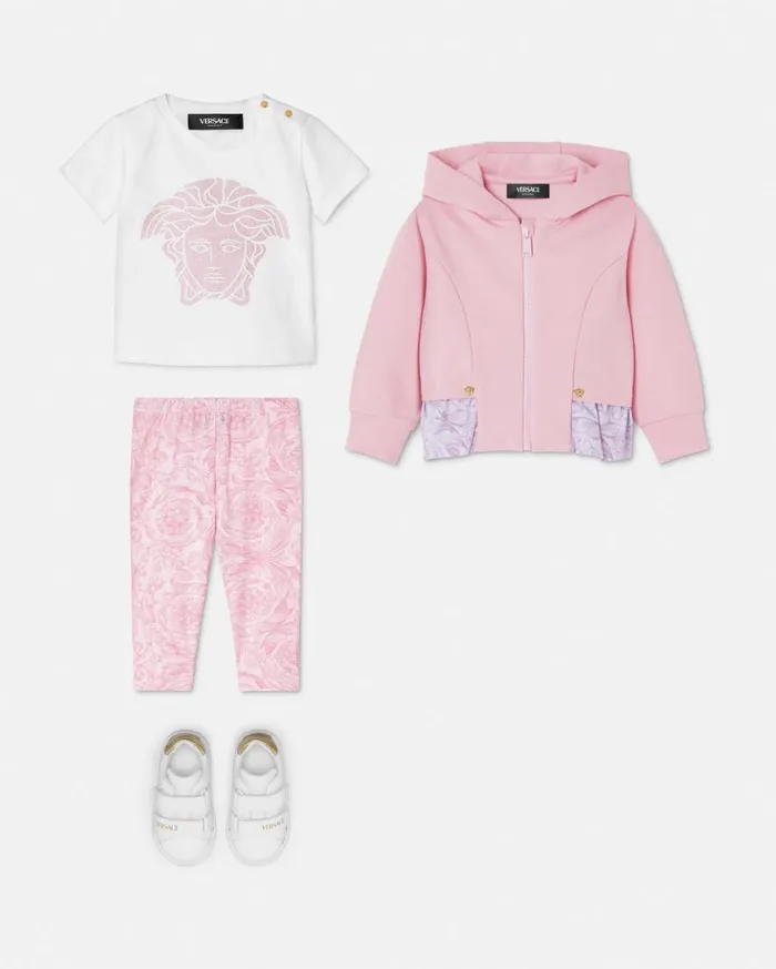 Versace Clothing Barocco Baby Leggings Pinkprint 8211 Children