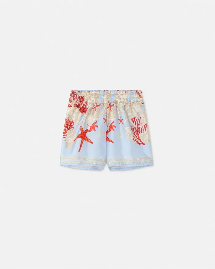 Versace Clothing Barocco Sea Baby Silk Shorts Blueprint 8211 Children
