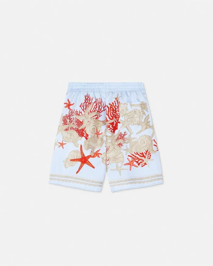 Versace Clothing Barocco Sea Kids Silk Shorts Blueprint 8211 Children
