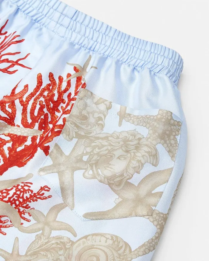 Versace Clothing Barocco Sea Kids Silk Shorts Blueprint 8211 Children