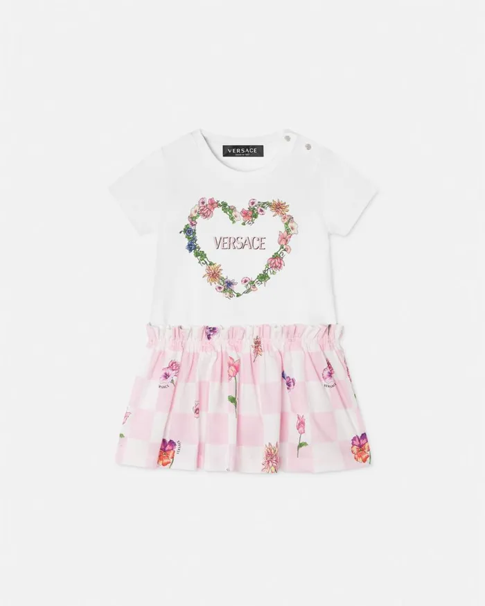 Versace Clothing Blossom Baby TShirt Dress Whiteprint 8211 Children