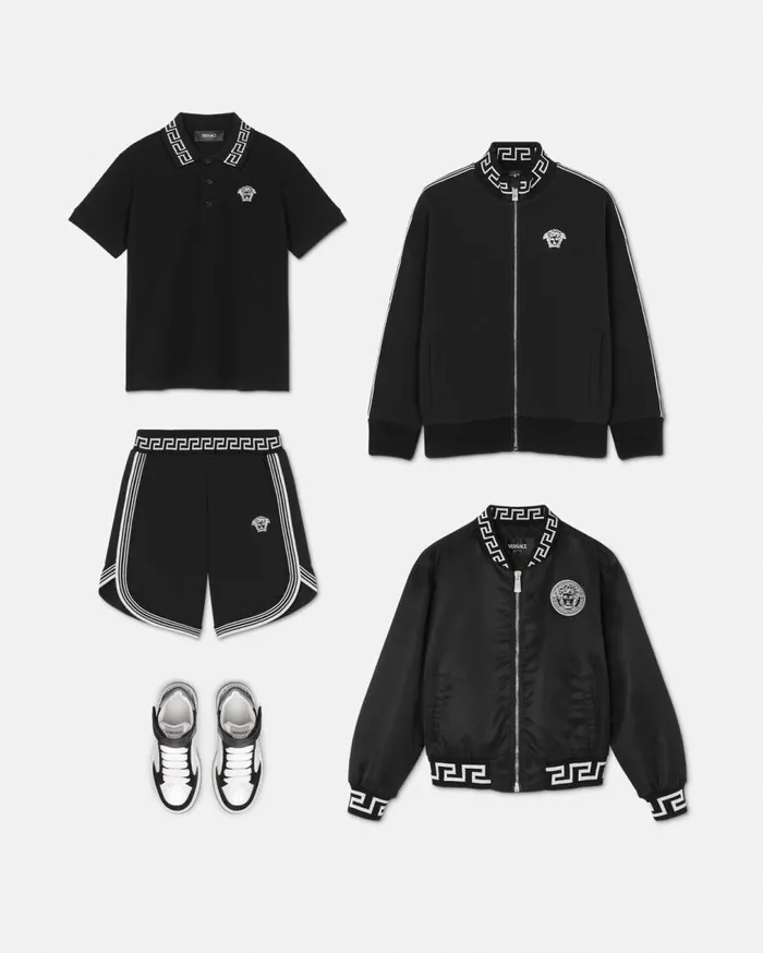 Versace Clothing Greca Kids Sweat Shorts Black 8211 Children