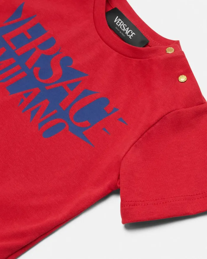 Versace Clothing Logo Baby TShirt Red 8211 Children Versace Clothing Logo Baby TShirt Red 8211 Children