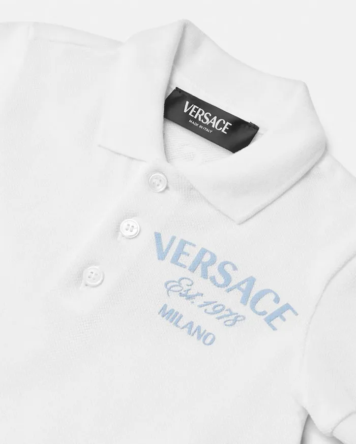 Versace Clothing University Coral Baby Polo Shirt Whiteprint 8211 Children Versace Clothing University Coral Baby Polo Shirt Whiteprint 8211 Children