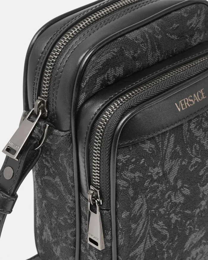 Versace Crossbody and Messengers Barocco Crossbody Bag Blackprint 8211 Men Versace Crossbody and Messengers Barocco Crossbody Bag Blackprint 8211 Men