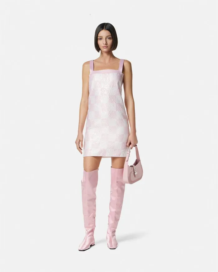 Versace Dresses Barocco Contrasto Duchesse Mini Dress Light Pink 8211 Women Versace Dresses Barocco Contrasto Duchesse Mini Dress Light Pink 8211 Women