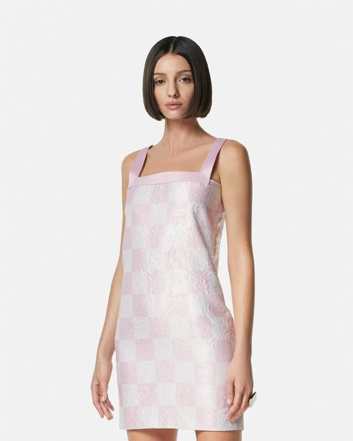 Versace Dresses Barocco Contrasto Duchesse Mini Dress Light Pink 8211 Women Versace Dresses Barocco Contrasto Duchesse Mini Dress Light Pink 8211 Women