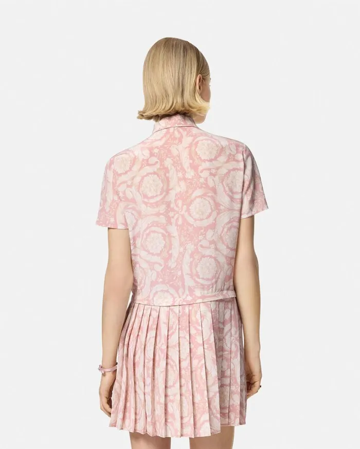 Versace Dresses Barocco Lavallire Silk Crpe Mini Dress White 8211 Women Versace Dresses Barocco Lavallire Silk Crpe Mini Dress White 8211 Women