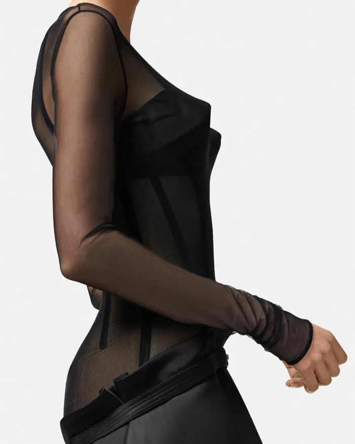 Versace Dresses Medusa 03995 Bustier Box Pleat Gown Black 8211 Women Versace Dresses Medusa 03995 Bustier Box Pleat Gown Black 8211 Women