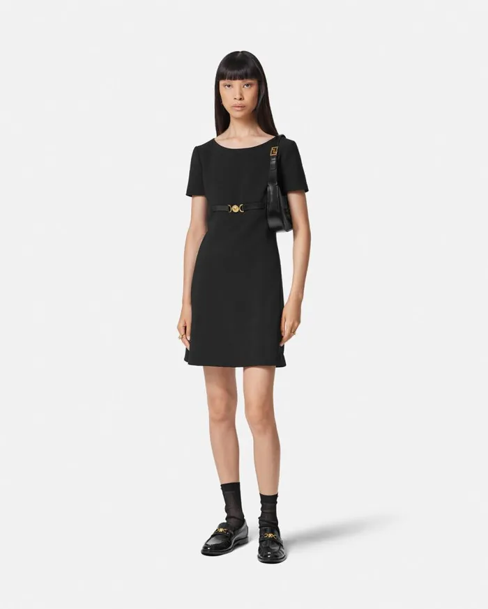 Versace Dresses Medusa 03995 ShortSleeved Mini Dress Black 8211 Women Versace Dresses Medusa 03995 ShortSleeved Mini Dress Black 8211 Women