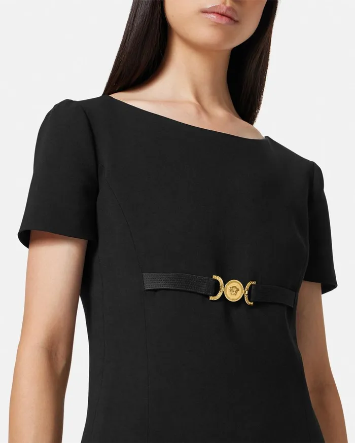 Versace Dresses Medusa 03995 ShortSleeved Mini Dress Black 8211 Women Versace Dresses Medusa 03995 ShortSleeved Mini Dress Black 8211 Women