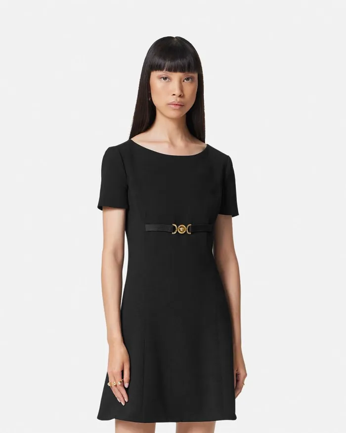 Versace Dresses Medusa 03995 ShortSleeved Mini Dress Black 8211 Women Versace Dresses Medusa 03995 ShortSleeved Mini Dress Black 8211 Women