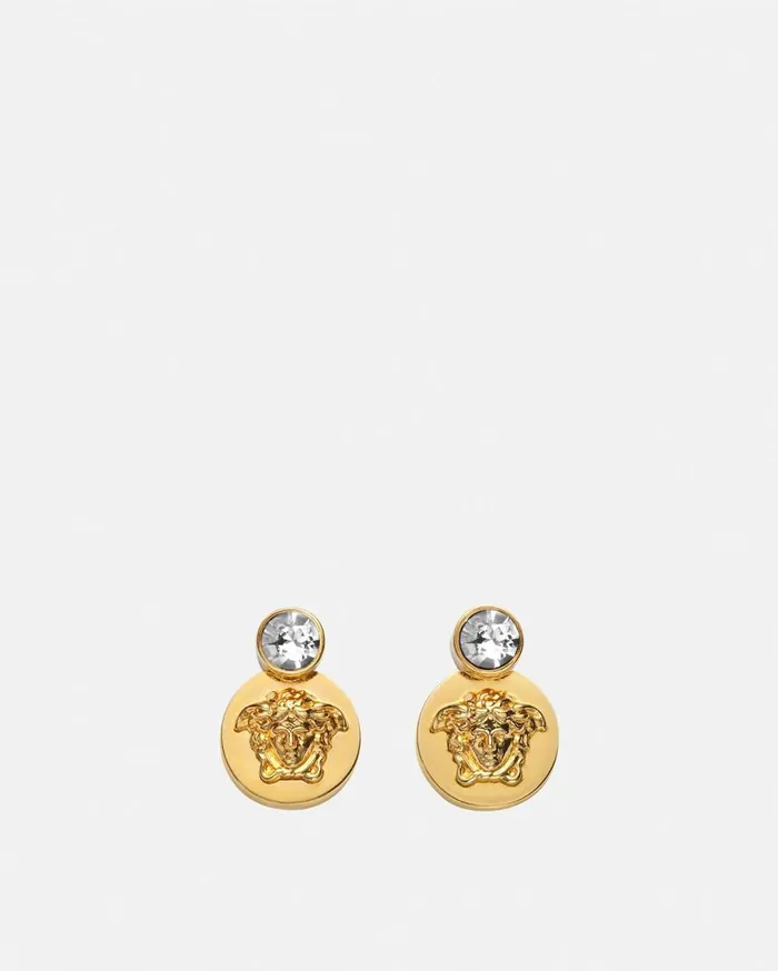 Versace Earrings Crystal Medusa Earrings Gold 8211 WomenMen