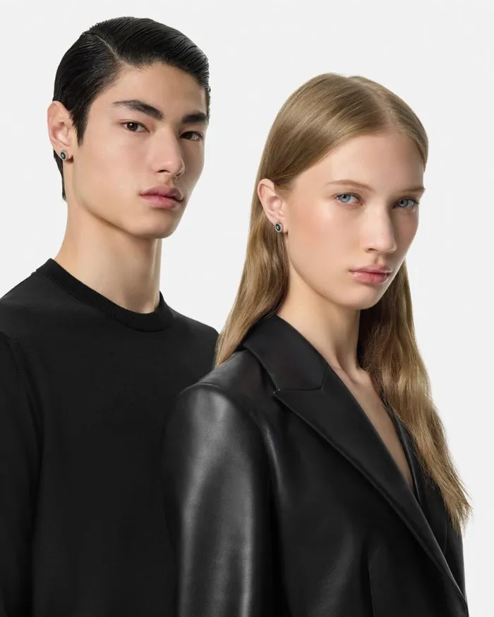 Versace Earrings Enamel Medusa Stud Earrings Silver 8211 WomenMen Versace Earrings Enamel Medusa Stud Earrings Silver 8211 WomenMen