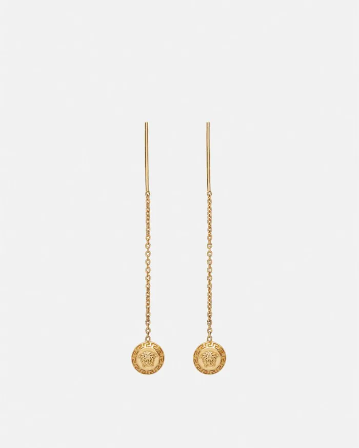 Versace Earrings Medusa Drop Earrings Light Gold 8211 Women