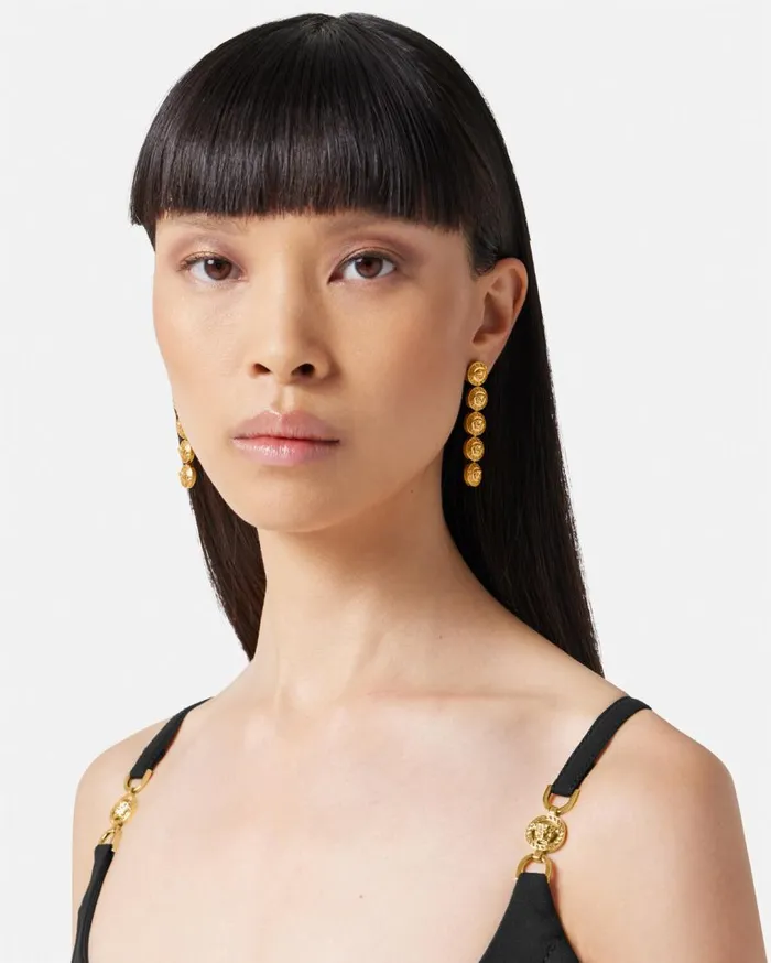 Versace Earrings Tribute Medusa Drop Earrings Gold 8211 Women
