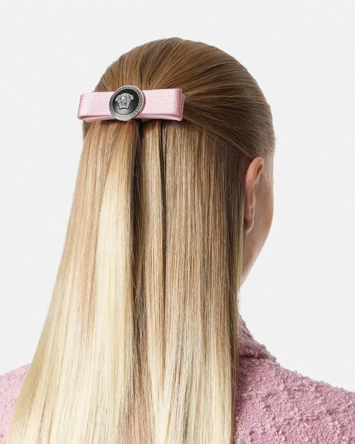 Versace Hair Accessories Gianni Ribbon Hair Clip Light Pink 8211 Women Versace Hair Accessories Gianni Ribbon Hair Clip Light Pink 8211 Women