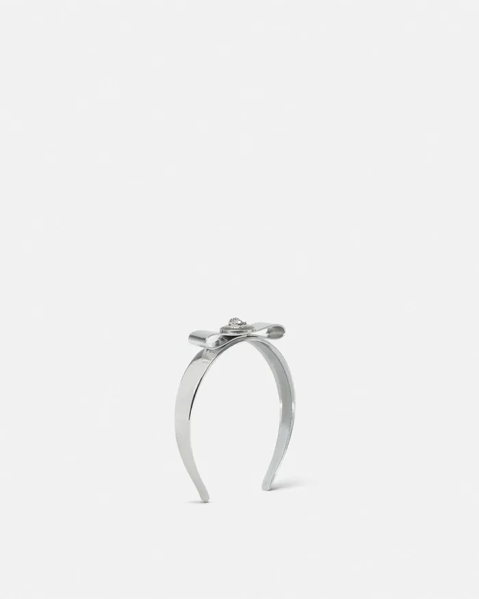 Versace Hair Accessories Gianni Ribbon Metallic Headband Silver 8211 Women Versace Hair Accessories Gianni Ribbon Metallic Headband Silver 8211 Women
