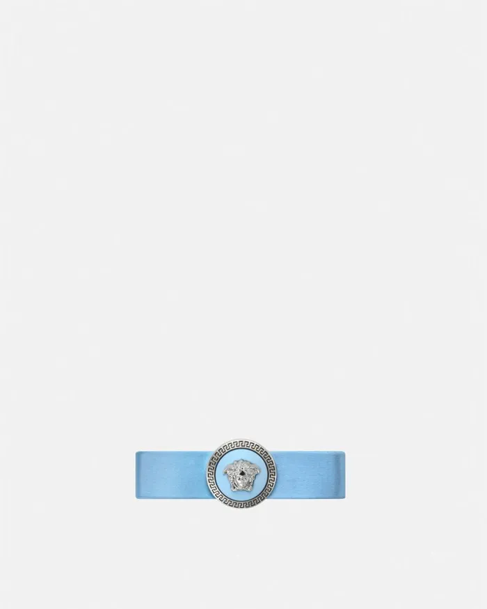 Versace Hair Accessories Left Gianni Ribbon Hair Pin Light Blue 8211 Women