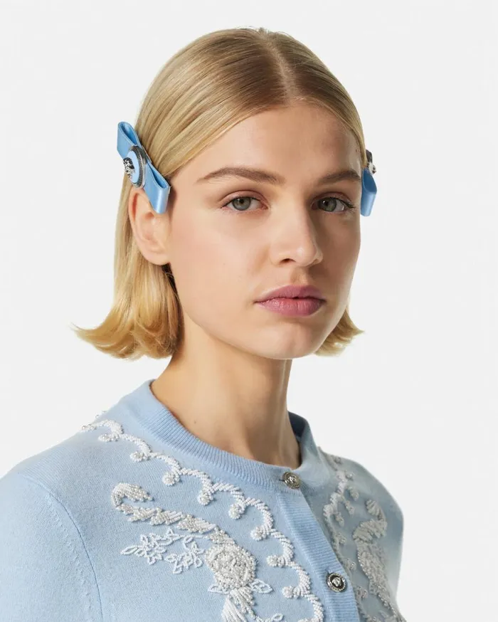 Versace Hair Accessories Left Gianni Ribbon Hair Pin Light Blue 8211 Women Versace Hair Accessories Left Gianni Ribbon Hair Pin Light Blue 8211 Women