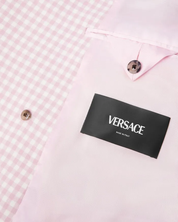 Versace Jackets and Coats Contrasto DoubleBreasted Overcoat Light Pink 8211 Men Versace Jackets and Coats Contrasto DoubleBreasted Overcoat Light Pink 8211 Men