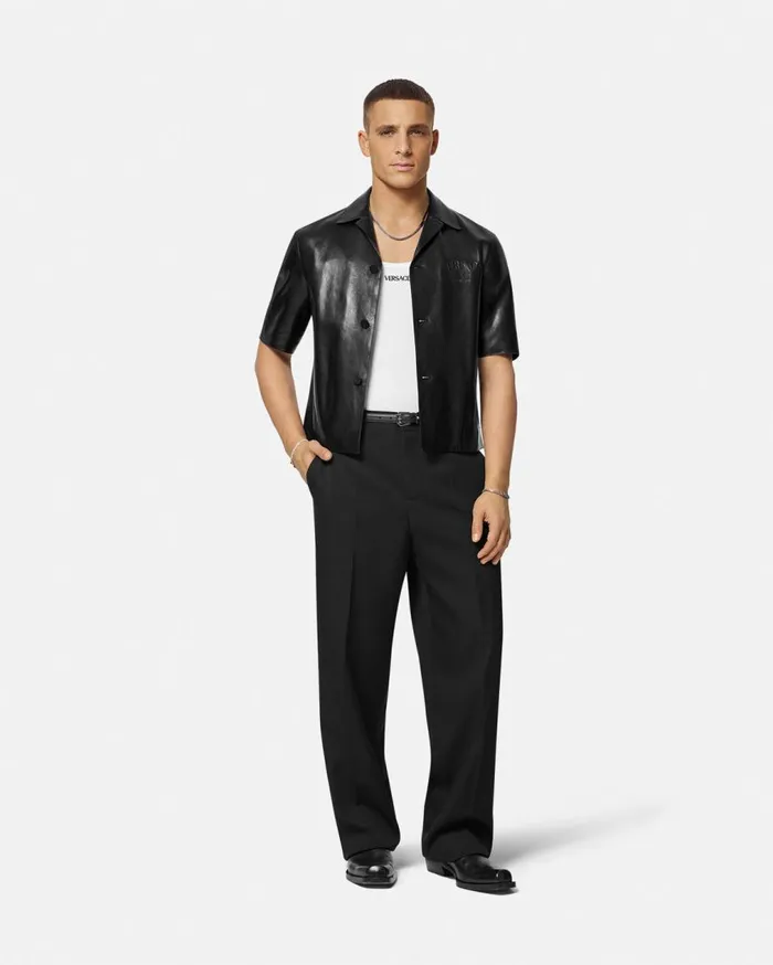 Versace Jackets and Coats Leather Blouson Overshirt Black 8211 Men Versace Jackets and Coats Leather Blouson Overshirt Black 8211 Men