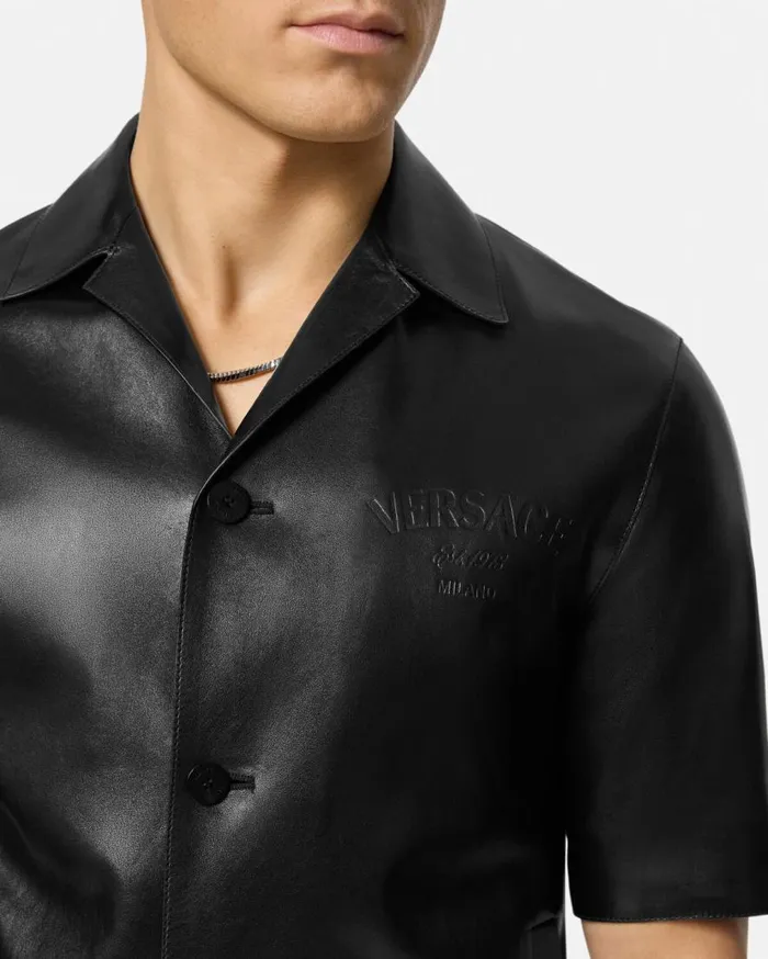 Versace Jackets and Coats Leather Blouson Overshirt Black 8211 Men Versace Jackets and Coats Leather Blouson Overshirt Black 8211 Men