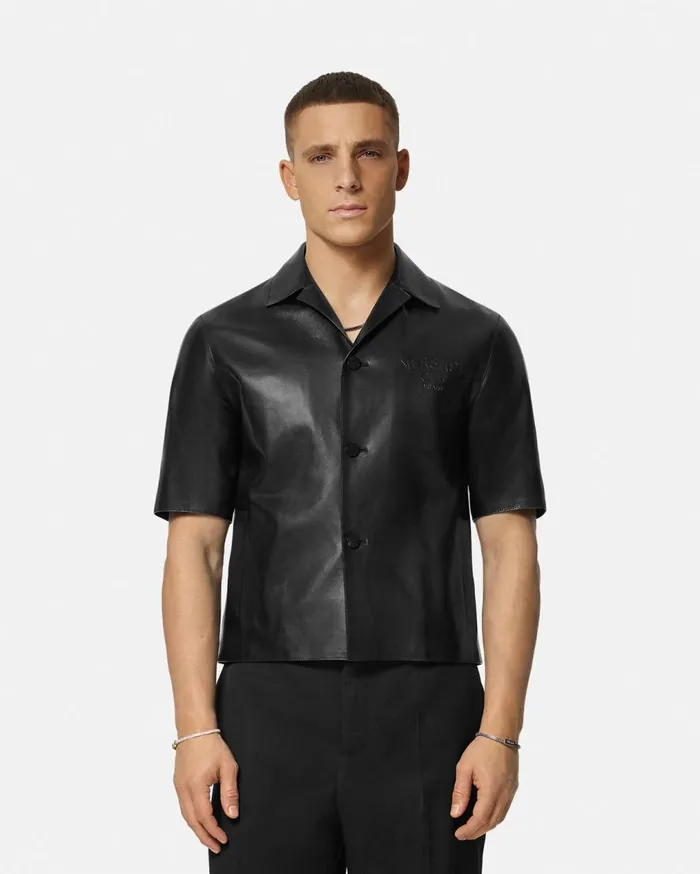 Versace Jackets and Coats Leather Blouson Overshirt Black 8211 Men Versace Jackets and Coats Leather Blouson Overshirt Black 8211 Men
