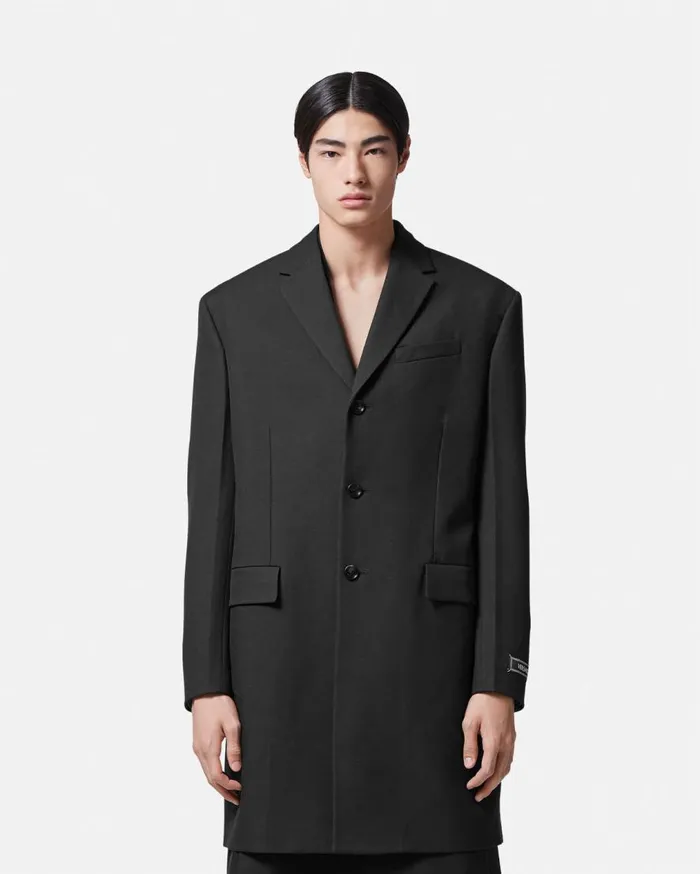 Versace Jackets and Coats Tailored SingleBreasted Coat Black 8211 Men Versace Jackets and Coats Tailored SingleBreasted Coat Black 8211 Men