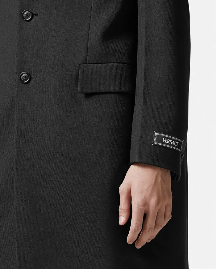 Versace Jackets and Coats Tailored SingleBreasted Coat Black 8211 Men Versace Jackets and Coats Tailored SingleBreasted Coat Black 8211 Men