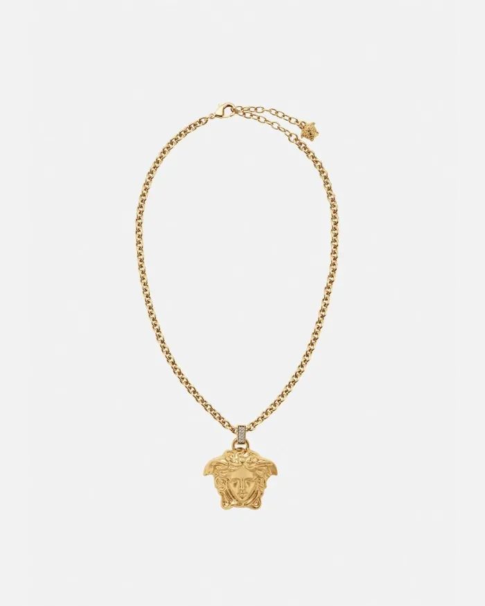 Versace Necklaces Crystal La Medusa Necklace Gold 8211 WomenMen