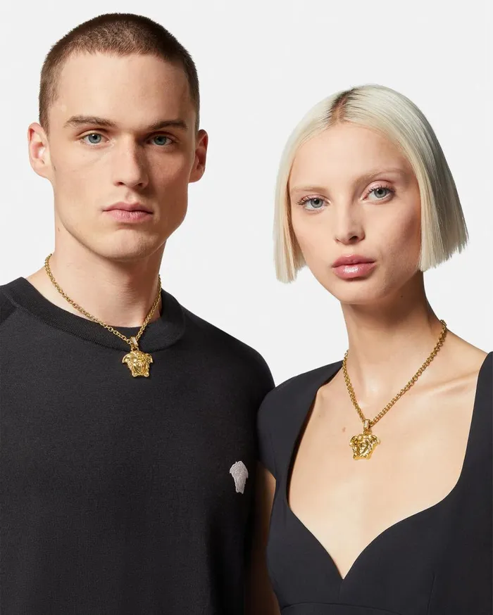 Versace Necklaces Crystal La Medusa Necklace Gold 8211 WomenMen Versace Necklaces Crystal La Medusa Necklace Gold 8211 WomenMen