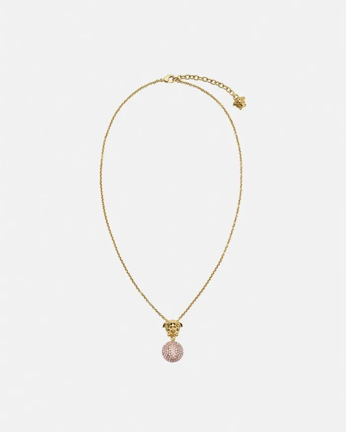 Versace Necklaces Medusa Crystal Ball Necklace Pinkgold 8211 Women