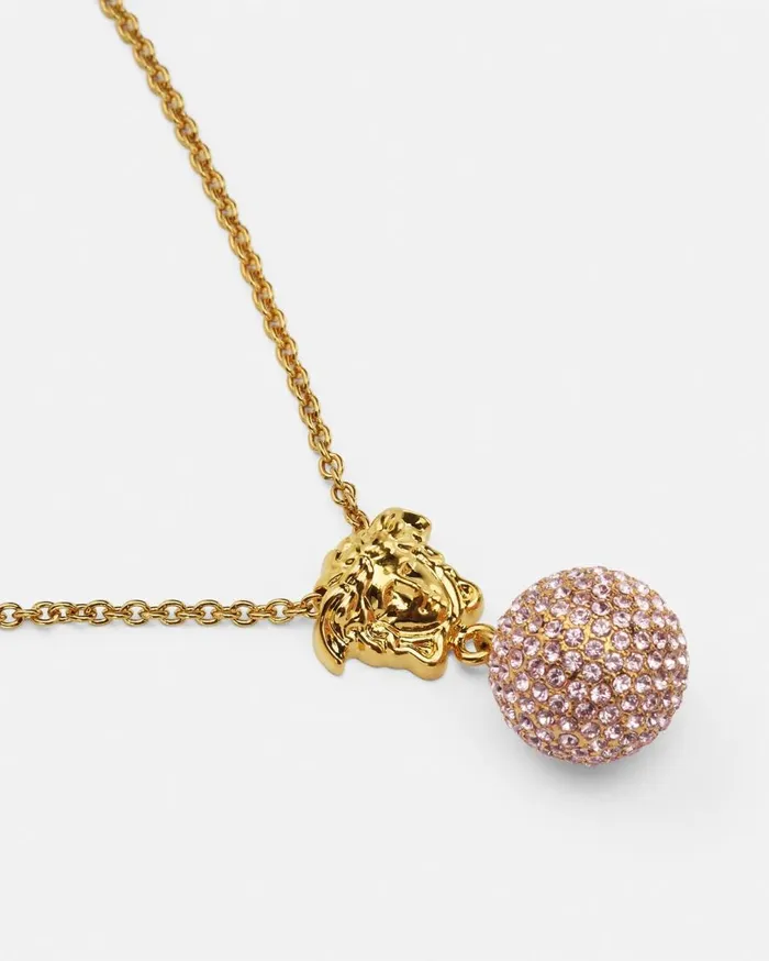 Versace Necklaces Medusa Crystal Ball Necklace Pinkgold 8211 Women Versace Necklaces Medusa Crystal Ball Necklace Pinkgold 8211 Women