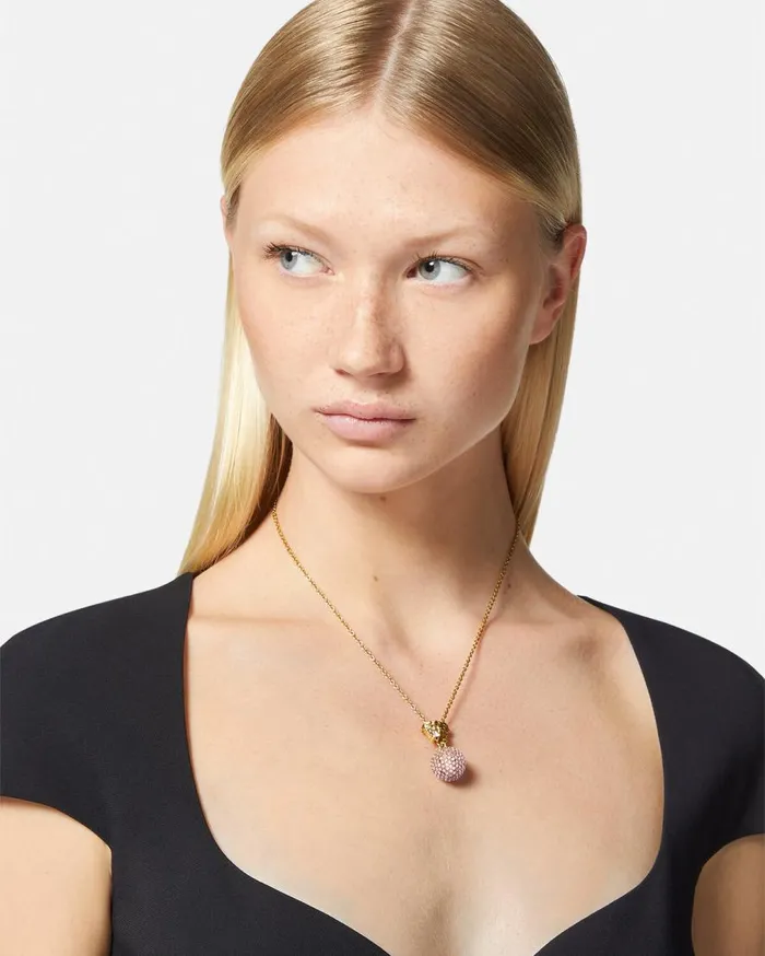 Versace Necklaces Medusa Crystal Ball Necklace Pinkgold 8211 Women Versace Necklaces Medusa Crystal Ball Necklace Pinkgold 8211 Women