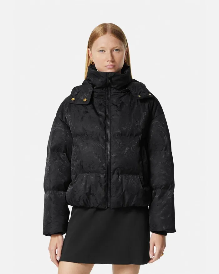 Versace Outerwear and Coats Barocco Silhouette Puffer Jacket Black 8211 Women Versace Outerwear and Coats Barocco Silhouette Puffer Jacket Black 8211 Women