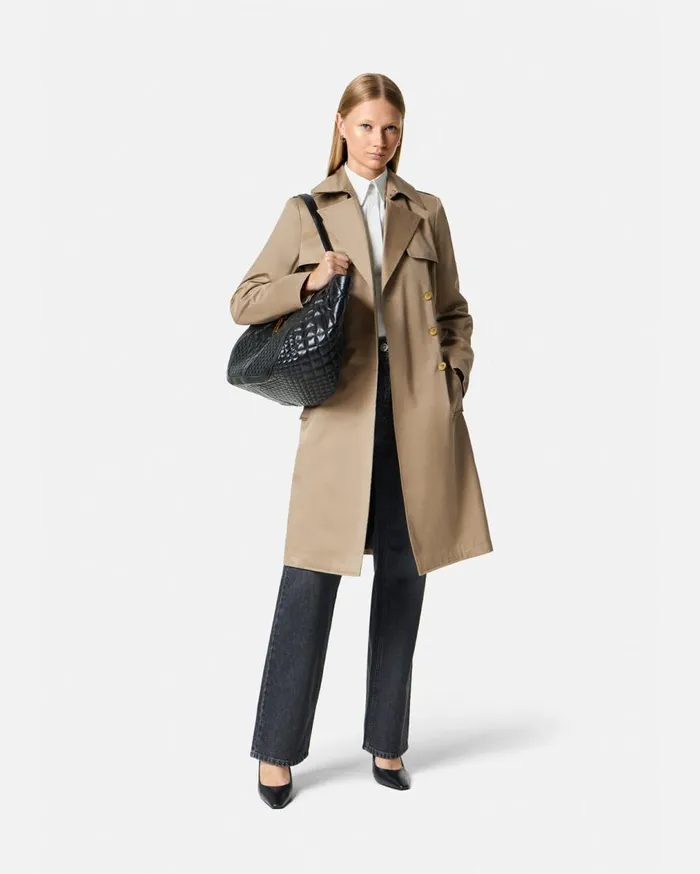 Versace Outerwear and Coats Gabardine Trench Coat Beige 8211 Women Versace Outerwear and Coats Gabardine Trench Coat Beige 8211 Women
