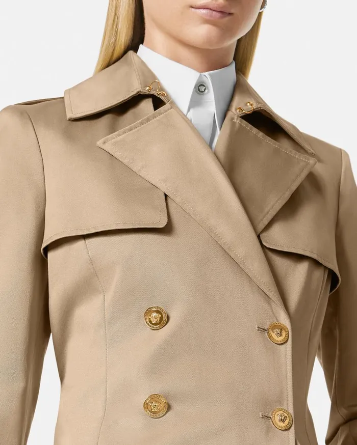 Versace Outerwear and Coats Gabardine Trench Coat Beige 8211 Women Versace Outerwear and Coats Gabardine Trench Coat Beige 8211 Women