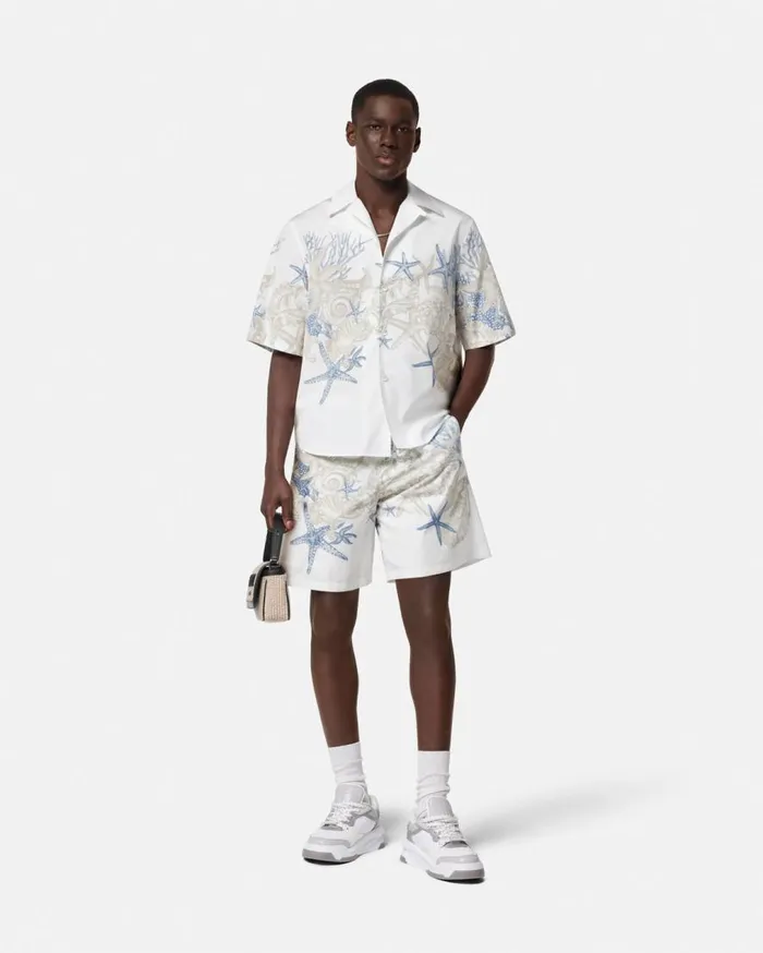Versace Pants and Shorts Barocco Sea Cotton Shorts Whiteprint 8211 Men Versace Pants and Shorts Barocco Sea Cotton Shorts Whiteprint 8211 Men