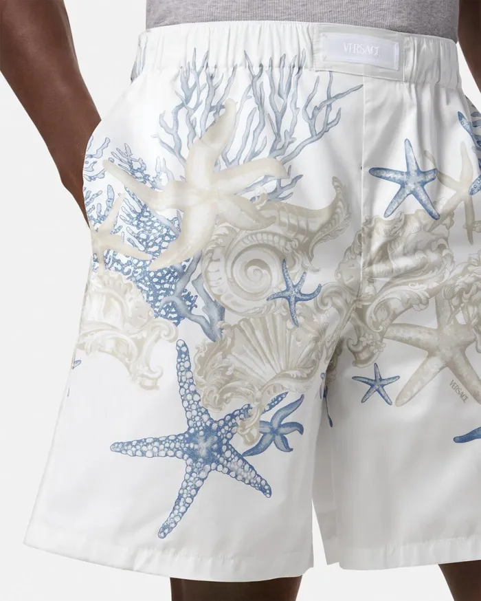 Versace Pants and Shorts Barocco Sea Cotton Shorts Whiteprint 8211 Men Versace Pants and Shorts Barocco Sea Cotton Shorts Whiteprint 8211 Men