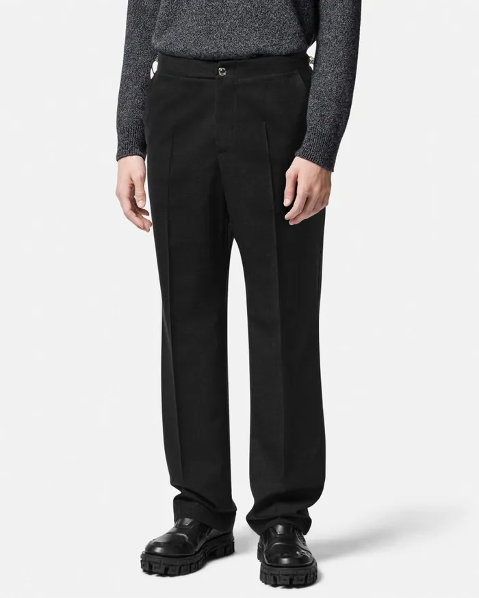 Versace Pants and Shorts StraightFit Pants Black 8211 Men Versace Pants and Shorts StraightFit Pants Black 8211 Men