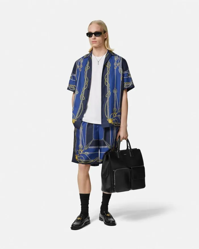 Versace Pants and Shorts Versace Nautical Silk Shorts Blueprint 8211 Men Versace Pants and Shorts Versace Nautical Silk Shorts Blueprint 8211 Men